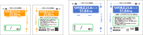 画像:用量ごとに色を変えて区別