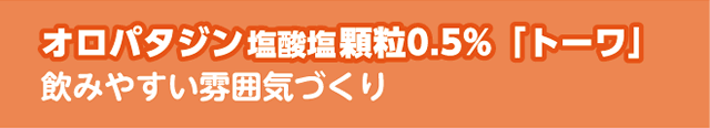 オロパタジン塩酸塩顆粒0.5%「トーワ」 飲みやすい雰囲気づくり