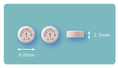 アリピプラゾール錠1mg「トーワ」錠剤写真