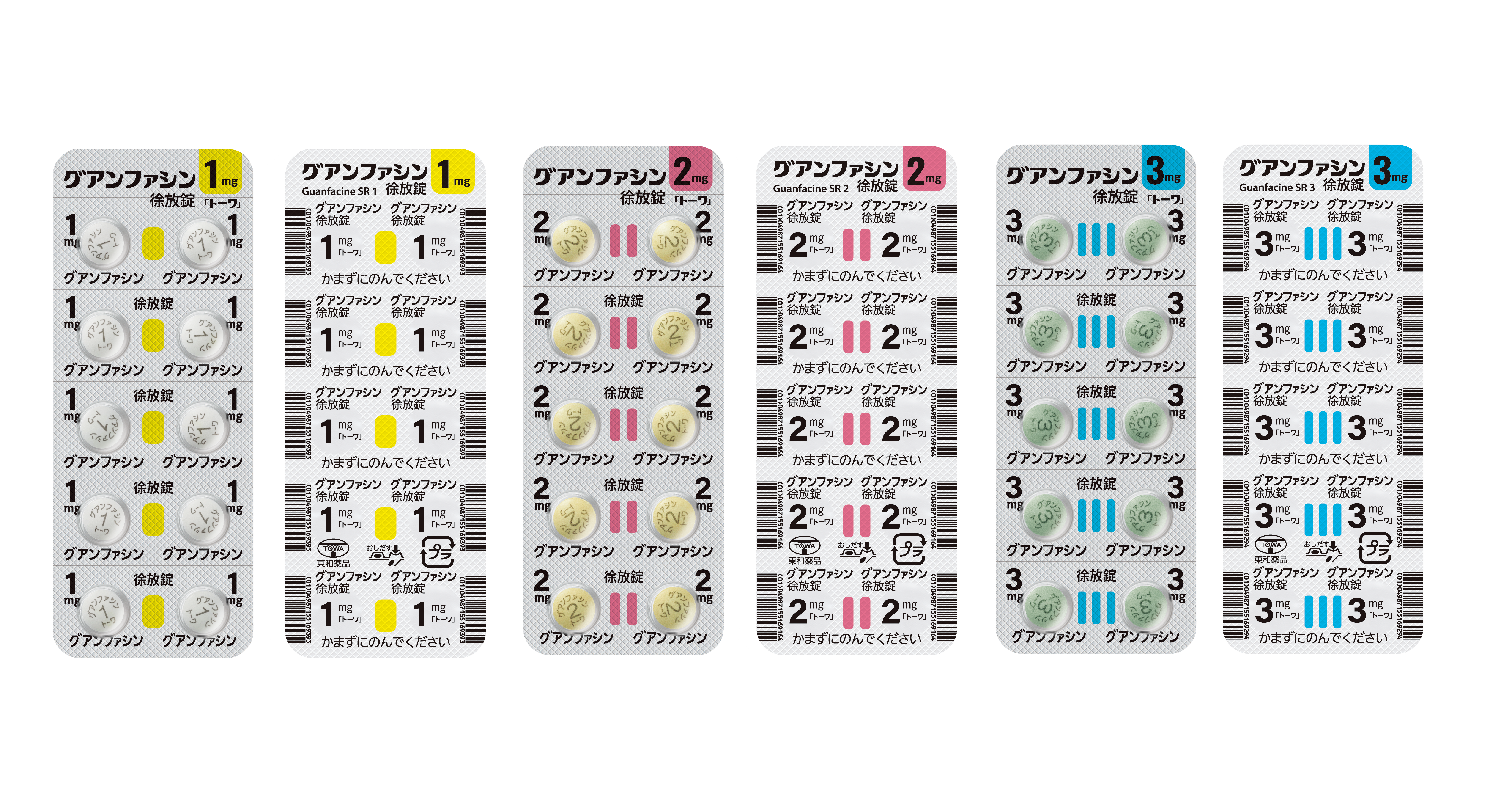 グアンファシン徐放錠「トーワ」PTPシート